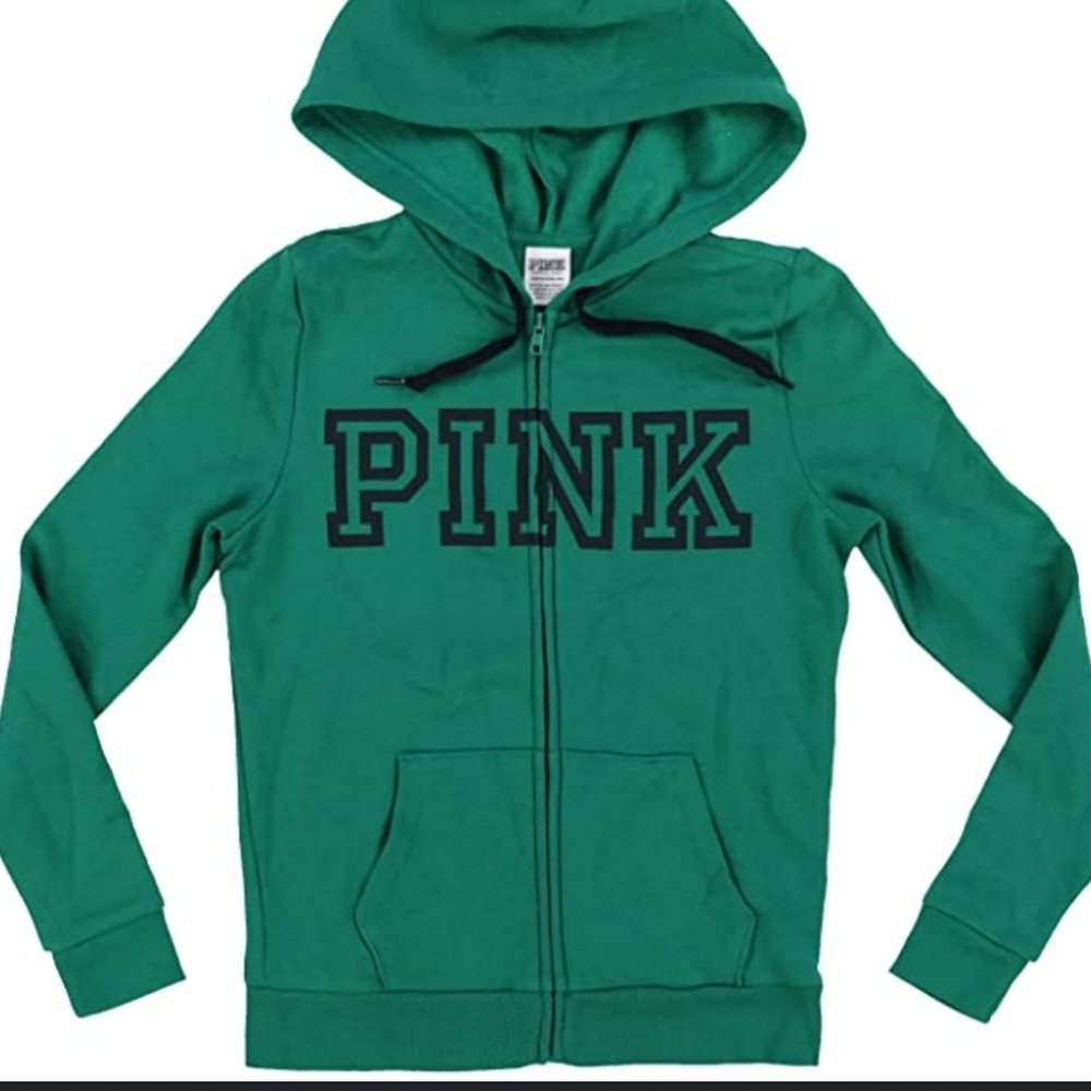 Green pink Victoria secert zip up